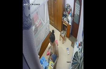 Hacker Camera Airplane sister is alone at home