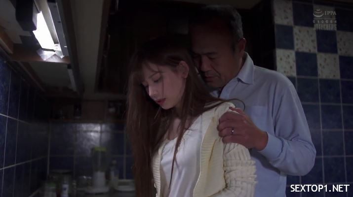 Stepfather caresses his stepchild